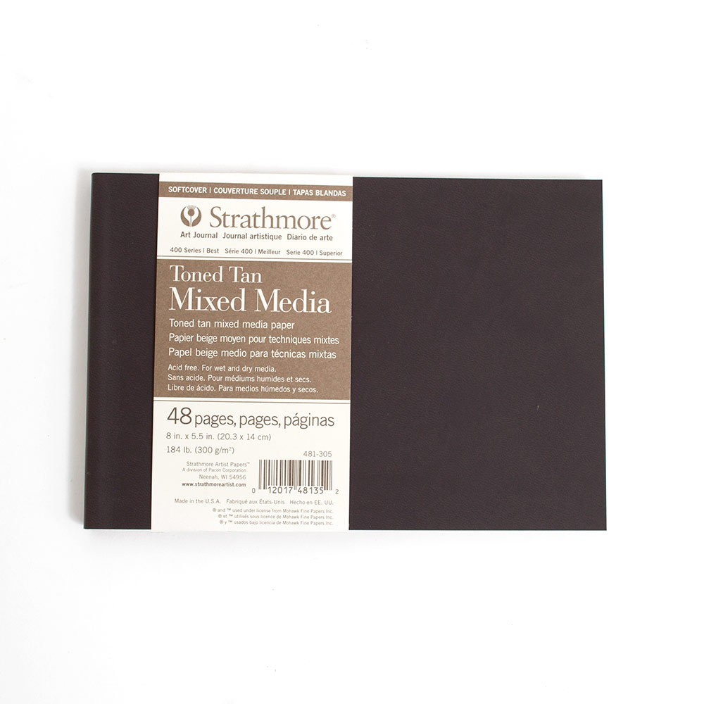 Strathmore, Toned Tan, 184#, Mixed Media, Softbound, Journal, 8"x5.5"